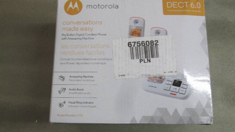 lot 103 image: Motorola Dect 6.0 Cordless Phone Sy...