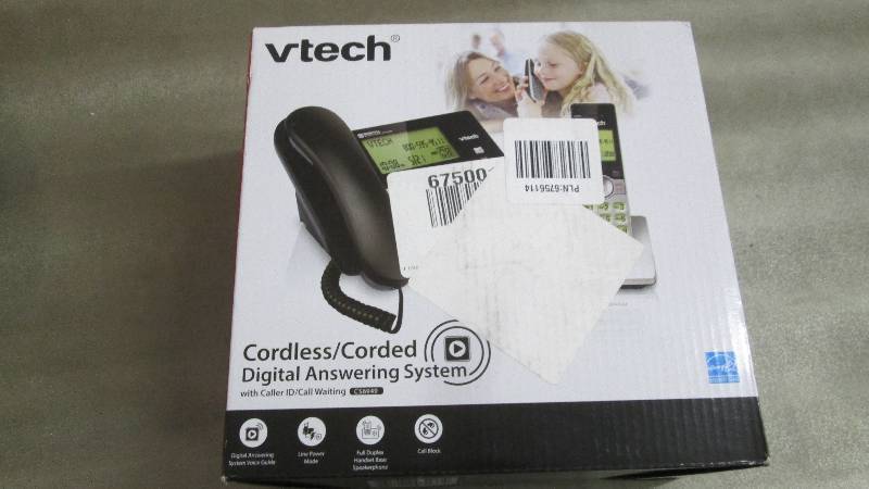 lot 110 image: Vtech Corded Cordless 2 Handset Tel...