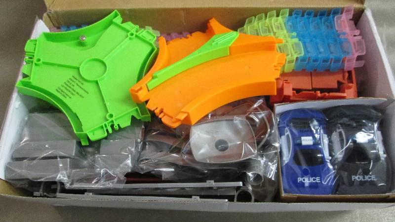 lot 116 image: Police Car Race Track open box Reta...