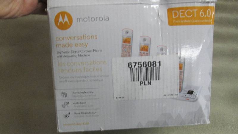 lot 156 image: Motorola Dect 6.0 CordedCordless P...