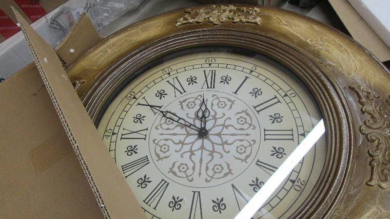 lot 256 image: Ornate Clock open box, untested Ret...