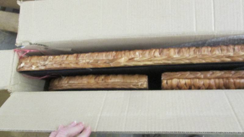 lot 300 image: Seagrass Headboard FullQueen - sli...