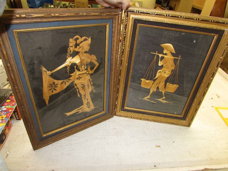 lot 368 image: PAIR OF ORIENTAL PICTURESART WORK