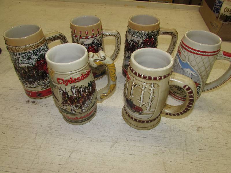 lot 393 image: BUDWEISER BEER STEINS
