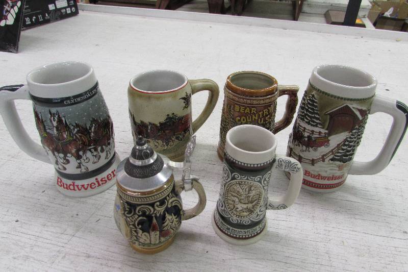 lot 396 image: BEER STEINS
