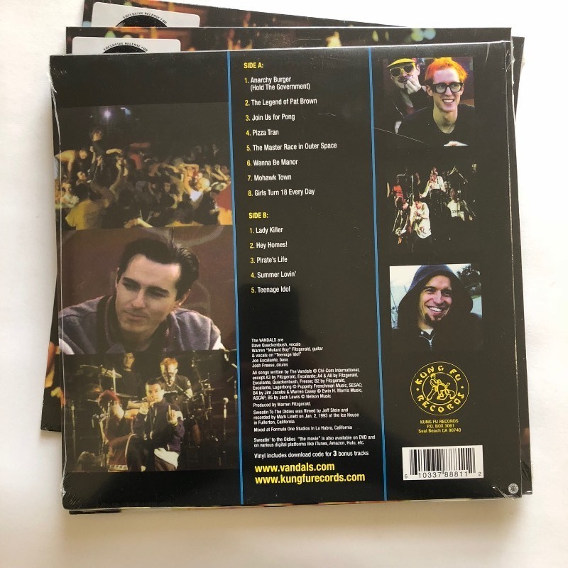 lot 339 image: The Vandals  Sweatin to the Oldies The Vandals Live Clear Black Splatter Vinyl ( LOT OF 5 )