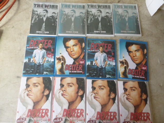 lot 65 image: 12 DVDs - The Wire and Dexter