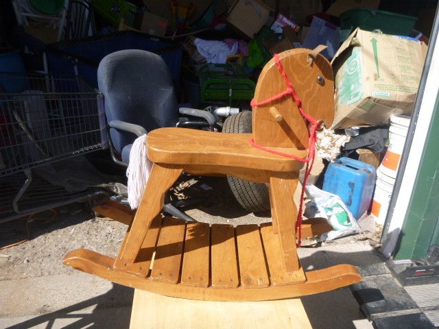 lot 116 image: Wooden Rocking Horse