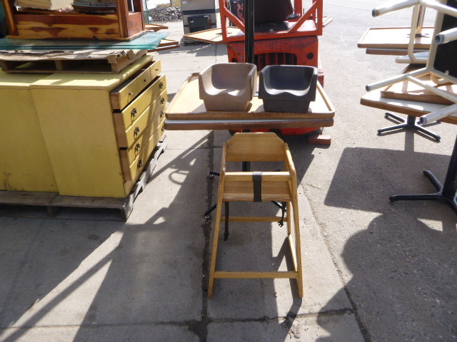 lot 127 image: Wooden High Chair