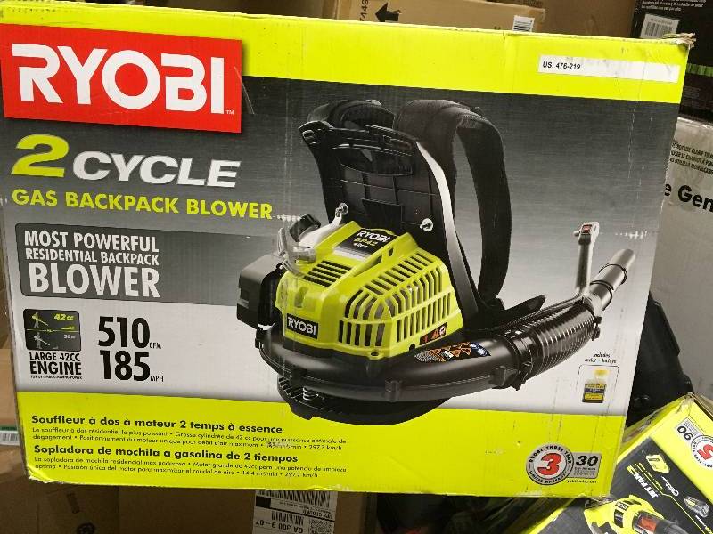 Ryobi 2 Cycle Gas Backpack Blower 510CFM 180MPH New