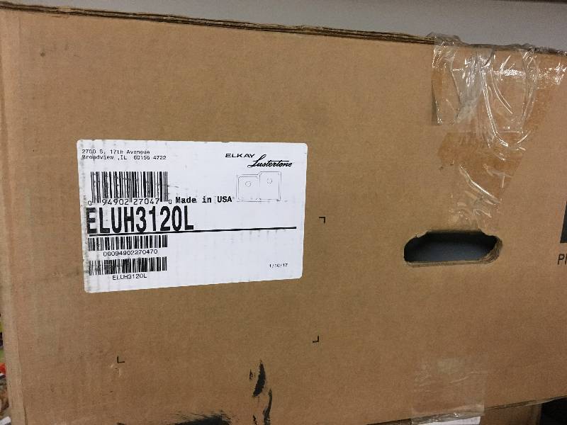 Elkay Gourmet Luserstone Stainless Steel Double Bowel Undermount Sink New