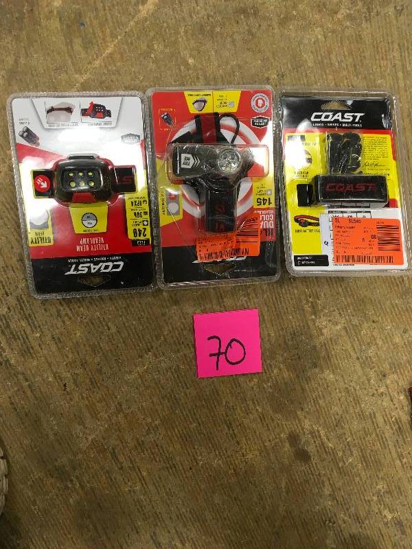 Coast LED Headlamps- Lot of 3 New