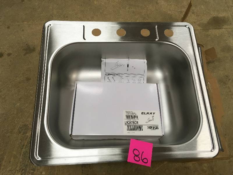 Glacier Bay 22 Gauge Single Bowel Kitchen Sink New