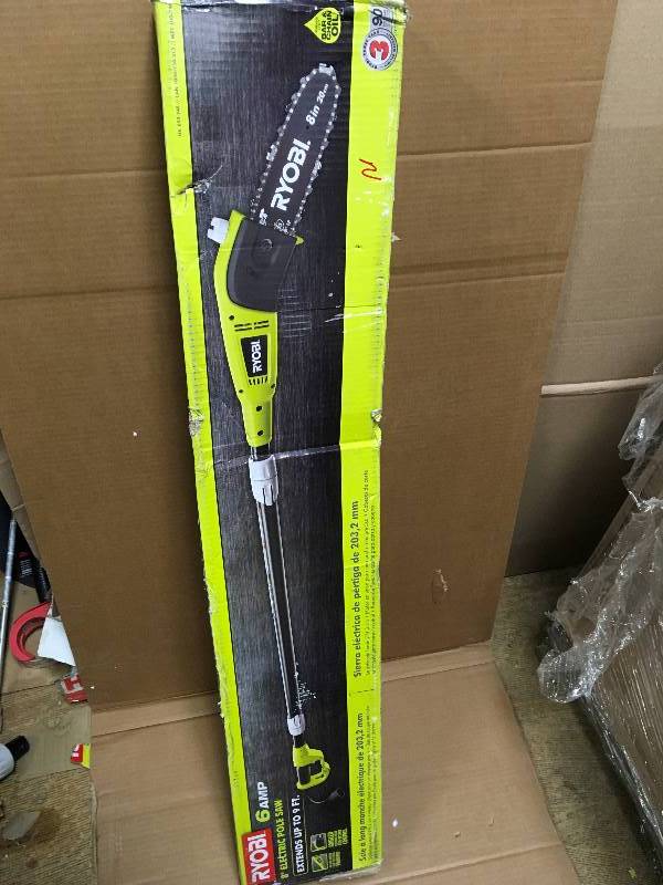Ryobi 6 Amp 8 in. Electric Pole Saw Extends up to 9 Ft. in working conditions