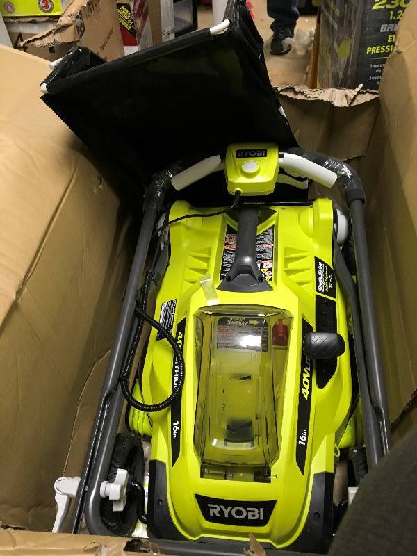 Ryobi 40Volt Lithium 16in. Cordless Push Mower open box tool only