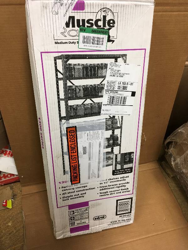 Edsal Steel 7 Shelf Shelving Unit, 750lb Capacity New