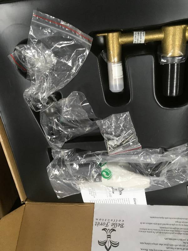 Belle Foret Artistry Wall Mount 1 Handle Bathroom Faucet in Oil Rubbed Bronze Open box not used