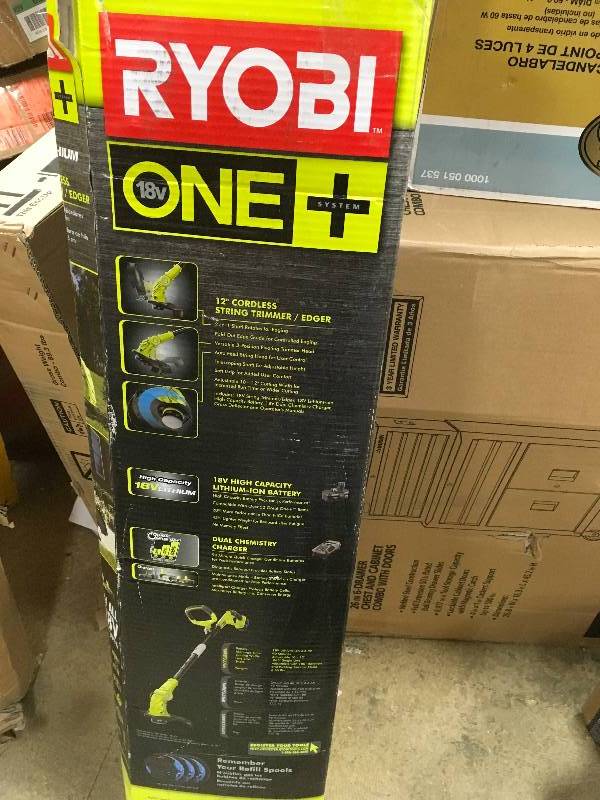 Ryobi One 18V 12 Cordless String TrimmerEdger Open Box not used