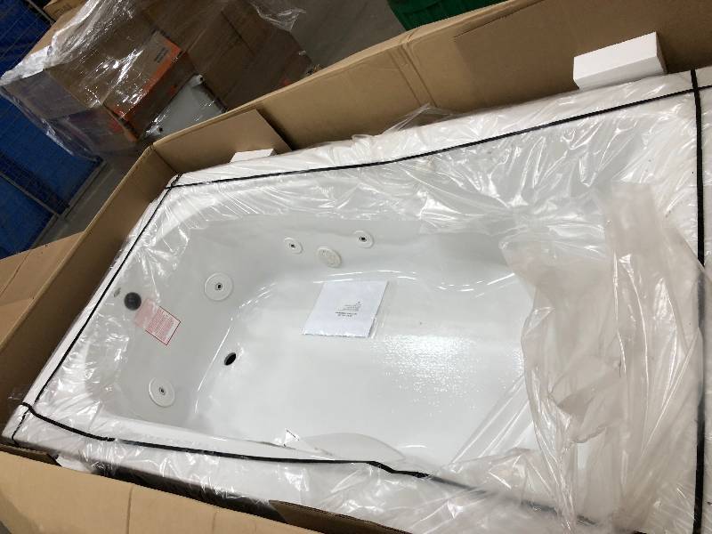 American Standard EverClean Cadet 72 in. x 42 in. Reversible Drain Whirlpool Tub in White open box never used retail $ 950