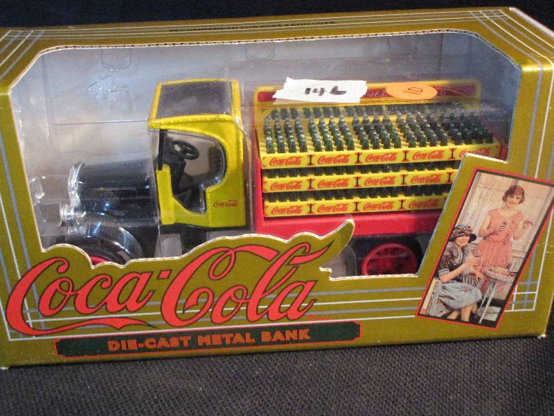 lot 10 image: Coca Cola Truck Bank by ERTL #8397