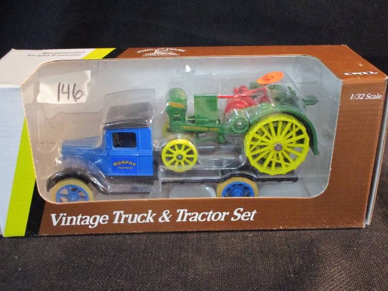 lot 12 image: Vintage Truck and Tractor Set by ERTL #5768