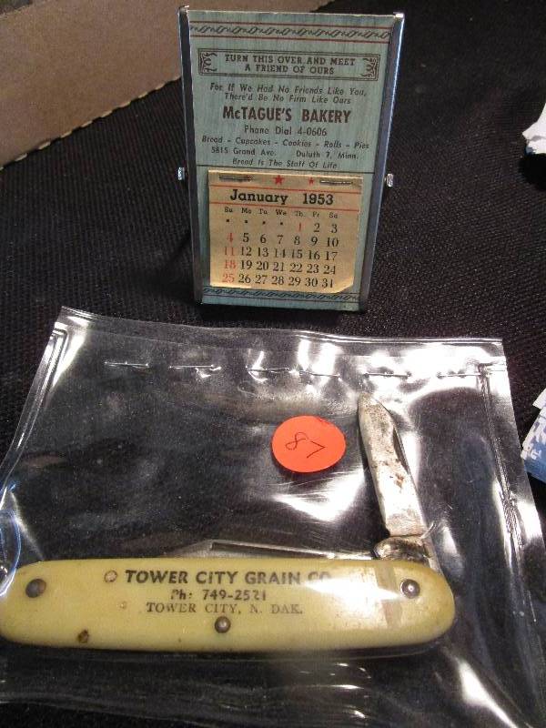 lot 87 image: Knife and Calendar