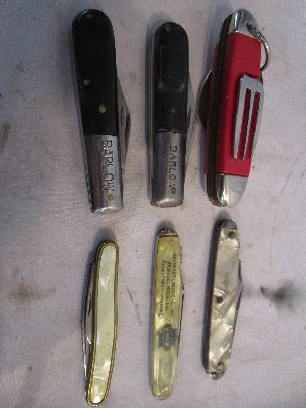 lot 191 image: Pocket Knives Colonial,Barlow,Utica wAdvertising