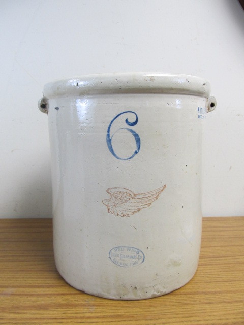 lot 15 image: Red Wing 6 Gallon Stoneware Crock
