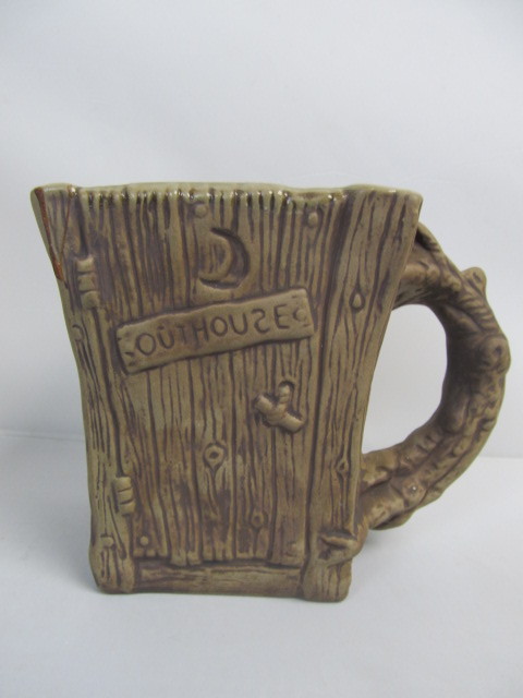 lot 44 image: Vintage 1973 OUTRAGEOUS OUTHOUSE Beer SteinMug