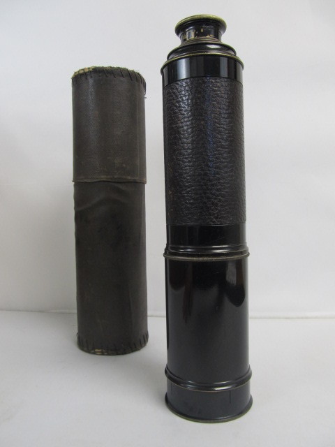 lot 51 image: Orig Antique French Brass Telescope by E. Vion wCase