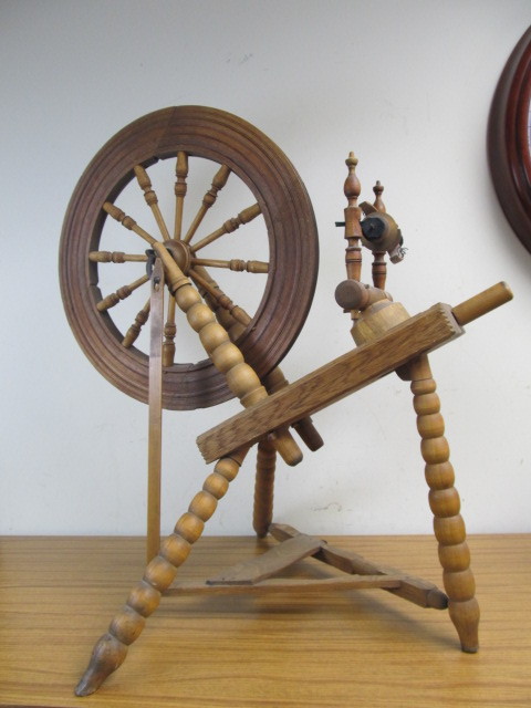 lot 65 image: Original Antique Spinning Wheel