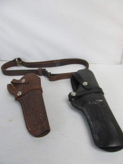 lot 90 image: 2 Vintage Leather Gun Holsters