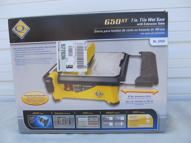 lot 98 image: LIKE NEW Tile Cutting Saw wBox & Accessories
