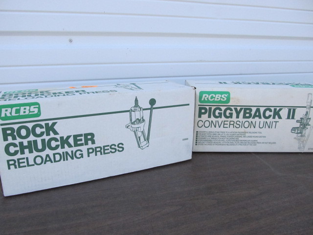 lot 101 image: RCBS Rock Chucker Reloading Press wPiggyback II Conversion Unit