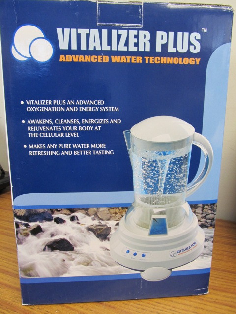 lot 128 image: VITALIZER PLUS Advanced Water Tech & ZeroWater Water Filter Pitcher w NIB Filters 