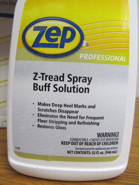 lot 131 image: Box of ZEP Professional Z-Tread Spray Buff Solution - 12 Brand New Bottles