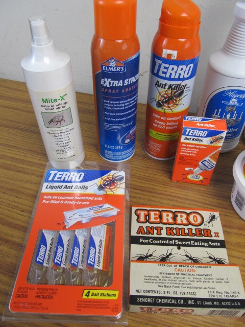 lot 132 image: Large Lot of Household Products -Adhesive, Cleaning, Shining Pest Control Supplies