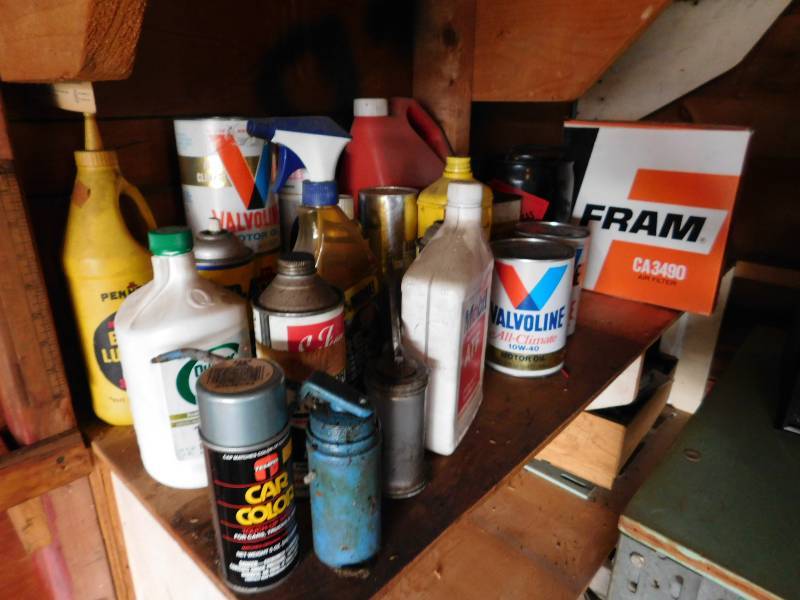 lot 34 image: Misc. Lot of Oil Cans & More