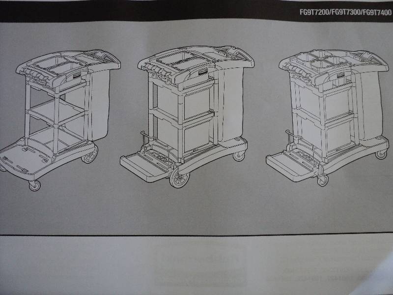 Rubbermaid cleaning cart, needs ass...