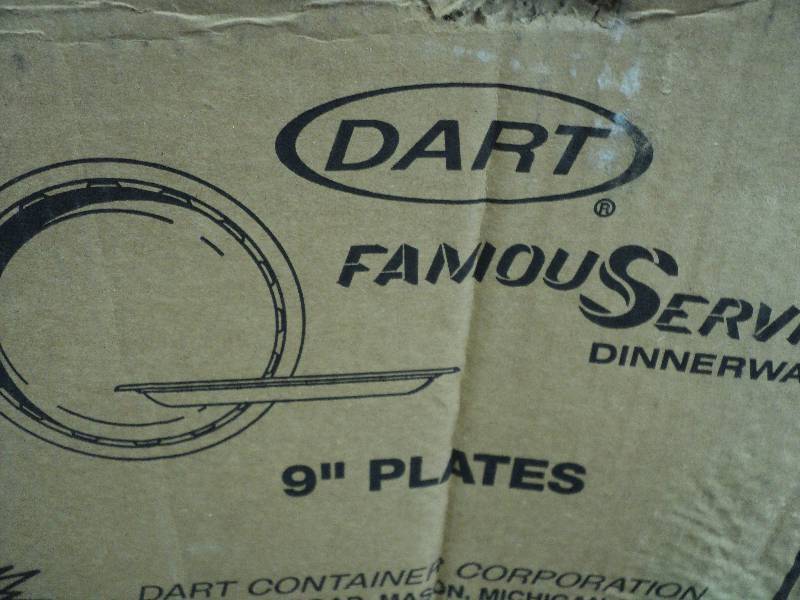 500 9in plastic plates...