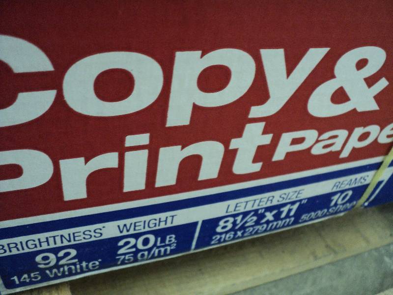 Costco 8.5x11 full box of copy pape...