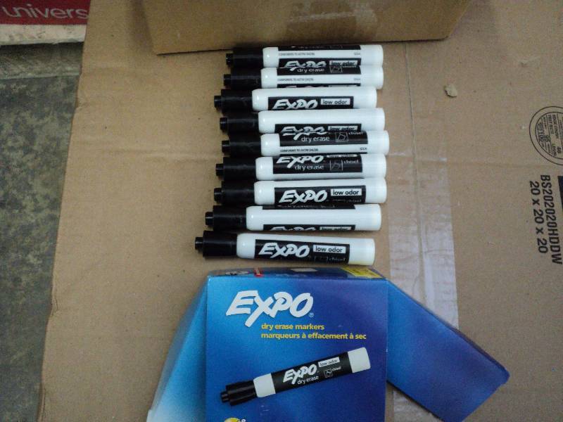 65 expo dry erase markers...