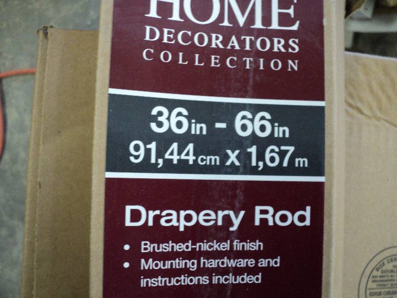 36-66in drapery rod...