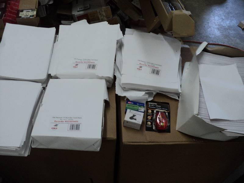 1250 sheets of cardstock, staple re...