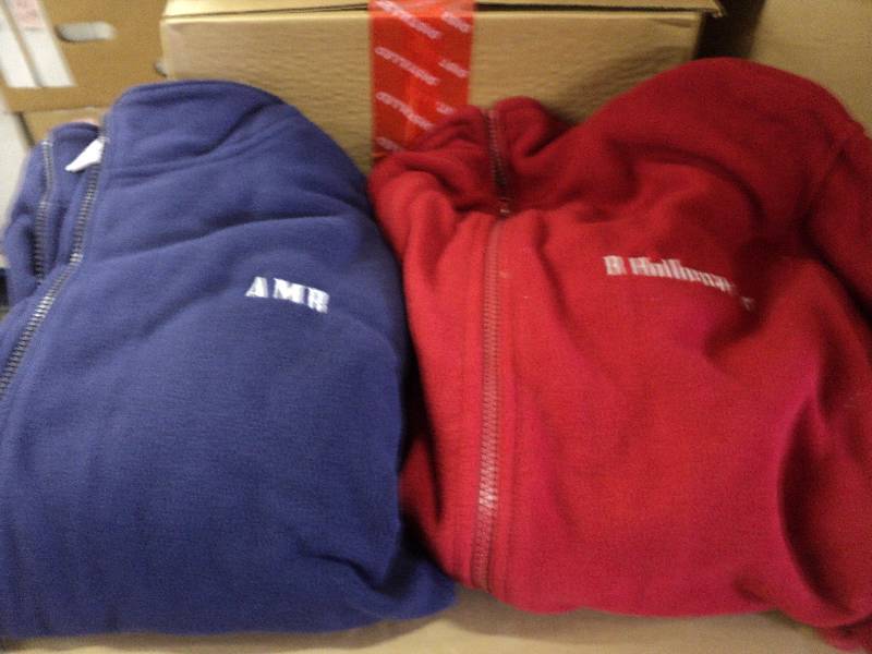 2 fleece jackets, personalized...