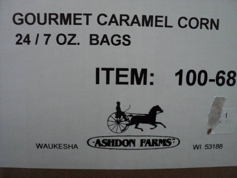 24 7oz bags of gourmet carmel corn...