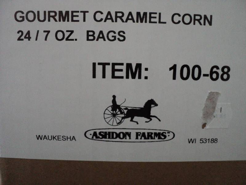 24 7oz bags of gourmet carmel corn...