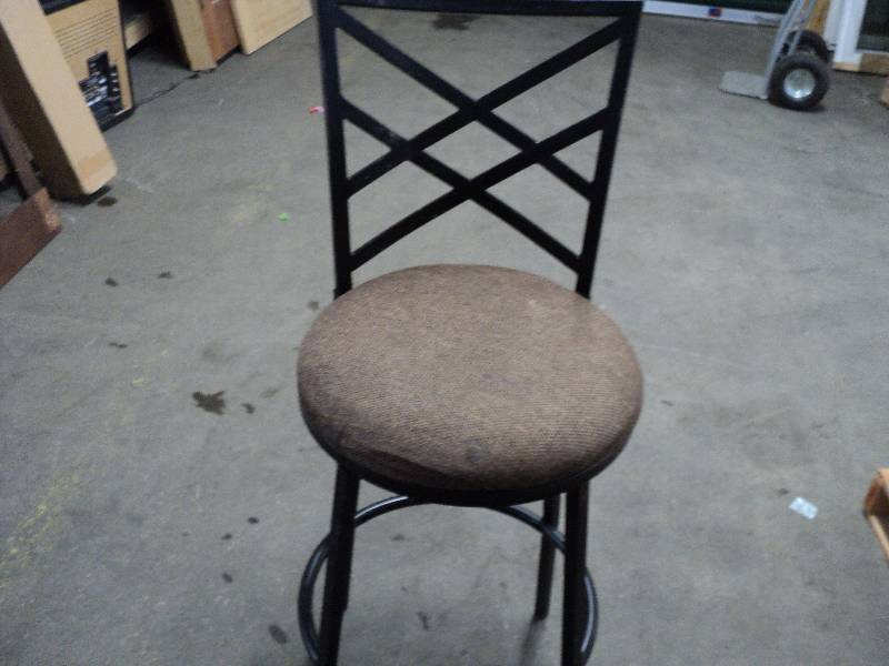 black metal barstool, seat is 28in ...
