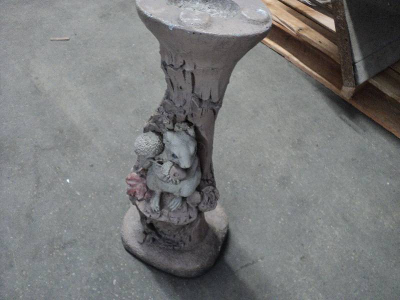 bird bath base, cement...