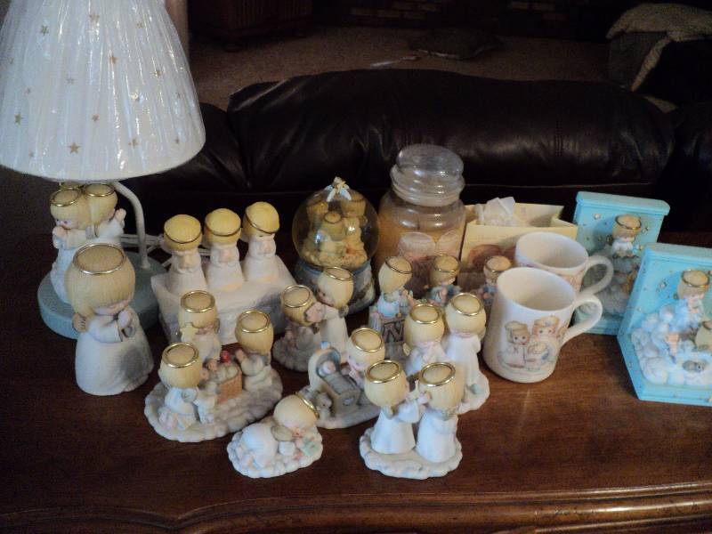 angel collection in tote...